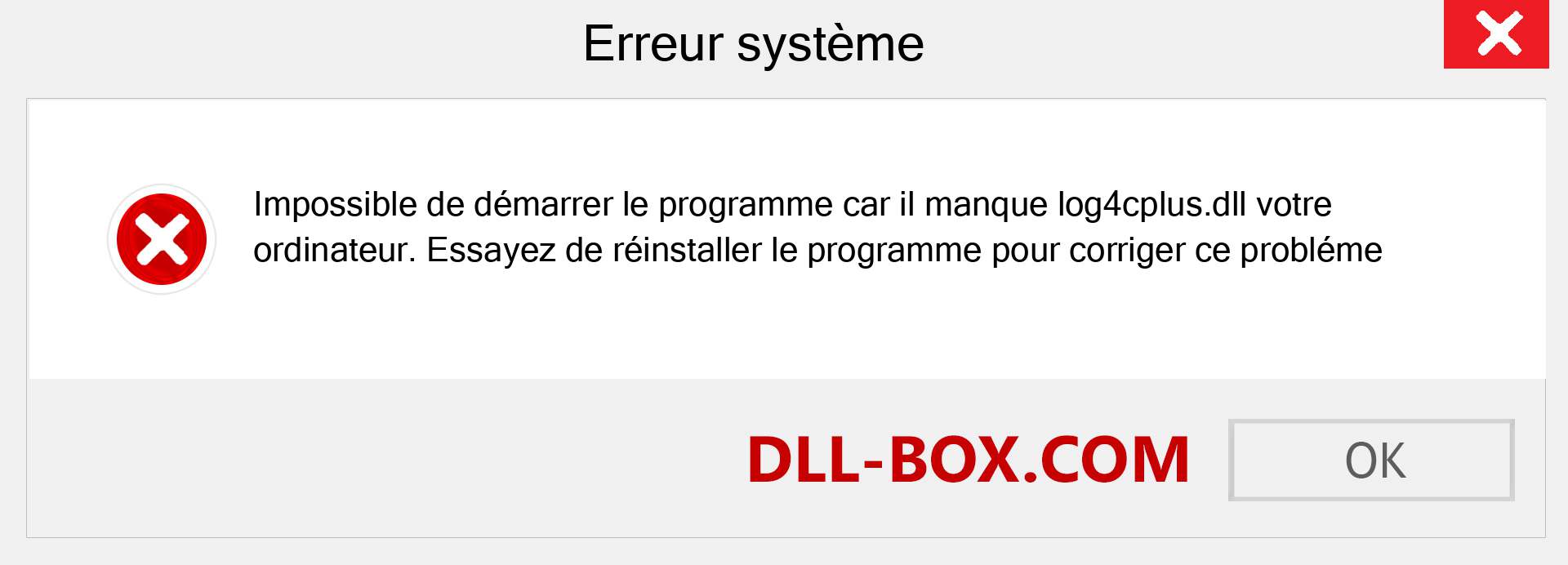 Le fichier log4cplus.dll est manquant ?. Télécharger pour Windows 7, 8, 10 - Correction de l'erreur manquante log4cplus dll sur Windows, photos, images