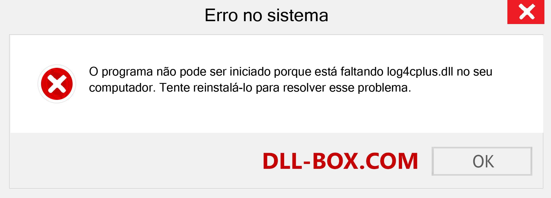 Arquivo log4cplus.dll ausente ?. Download para Windows 7, 8, 10 - Correção de erro ausente log4cplus dll no Windows, fotos, imagens