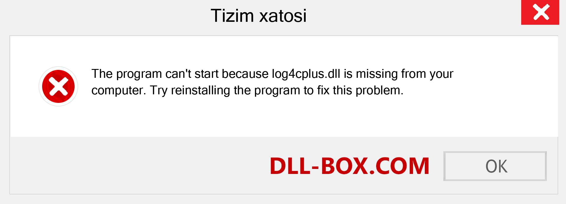 log4cplus.dll fayli yo'qolganmi?. Windows 7, 8, 10 uchun yuklab olish - Windowsda log4cplus dll etishmayotgan xatoni tuzating, rasmlar, rasmlar